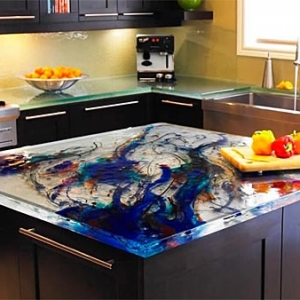 Kitchen glass countertops from ThinkGlass