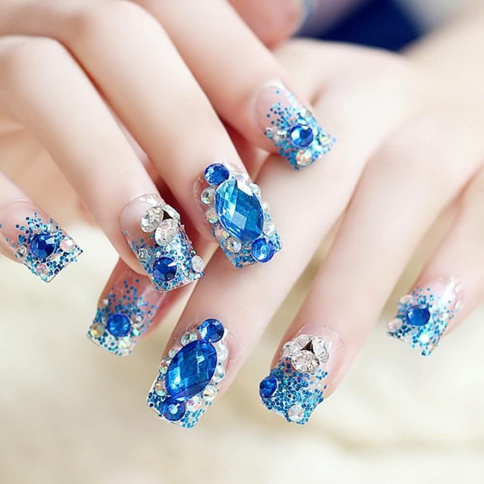 52 Rhinestone Nail Designs For A Glam Look