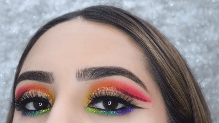 multi coloured glitter eyeshadow