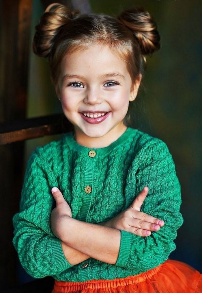 cute little girl with brown hair