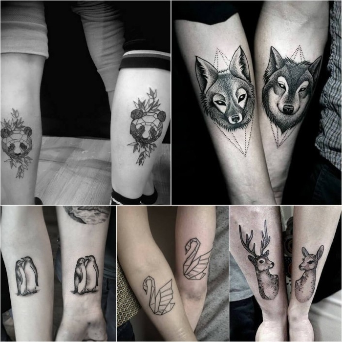 matching penguin tattoo designs