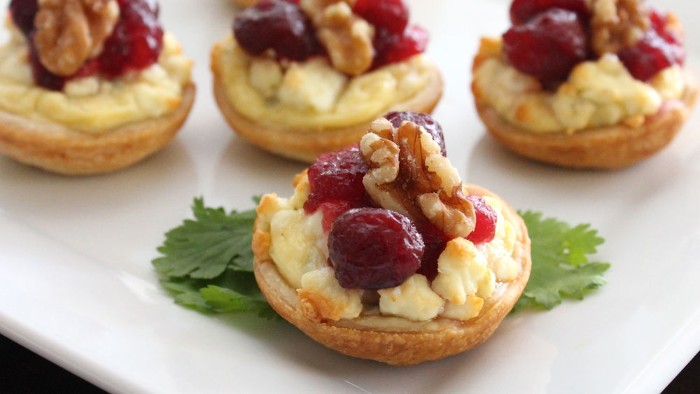 toasted appetizer bites, with grilled cheese, cranberries and walnuts, hors d oeuvres recipes, for thanksgiving or christmas