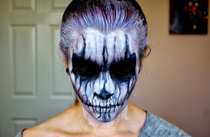 real scary face paint designs