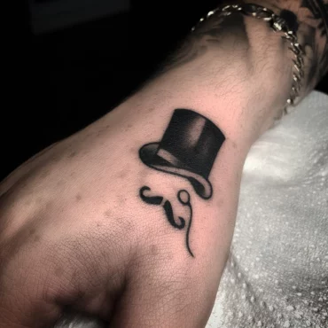 top hat and a mustache