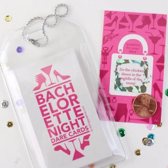bachelorette night dare cards, scratch off cards, what is a bachelorette party, fun game