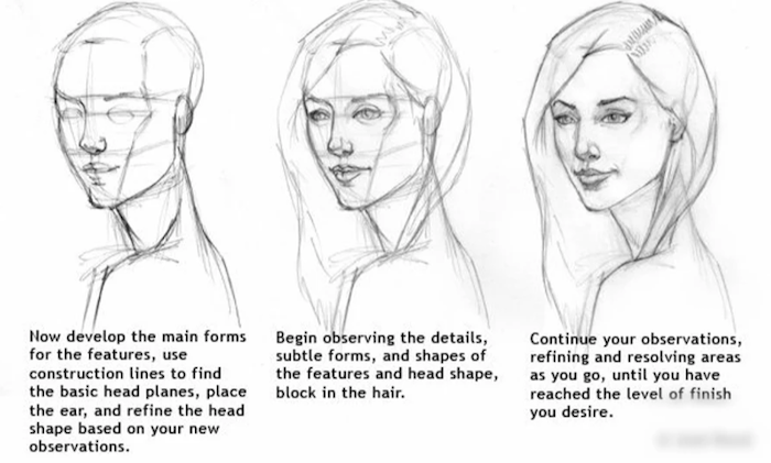 1001 + ideas how to draw a girl - tutorials and pictures