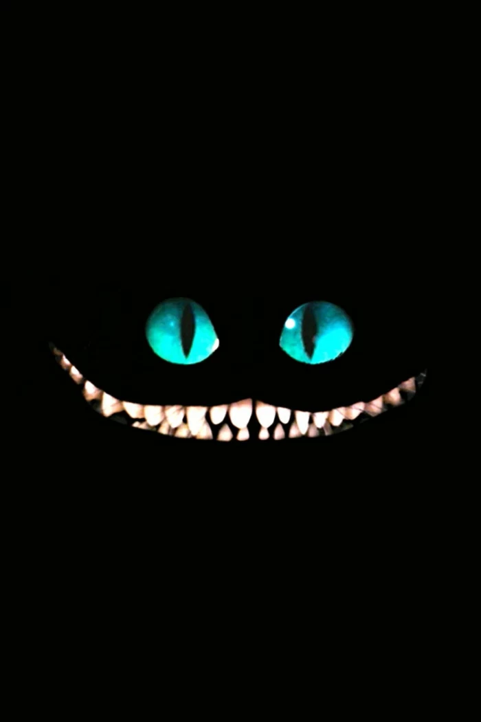 cheshire cat, cool iphone backgrounds, alice in wonderland character, blue eyes, large smile