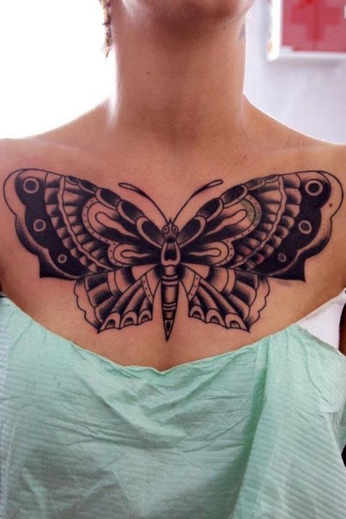 Chest Butterfly tattoo designs  Tattoo Designs for Women