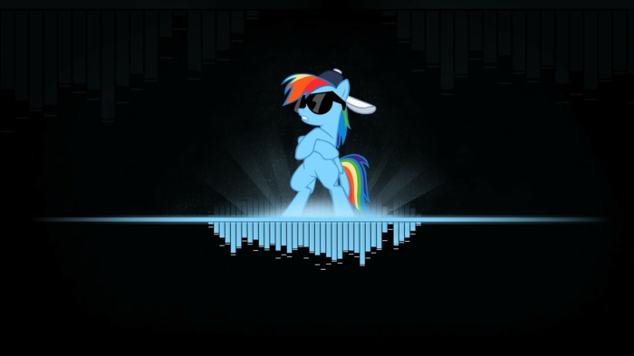 my little pony character, black sunglasses, pretty iphone wallpaper, black background