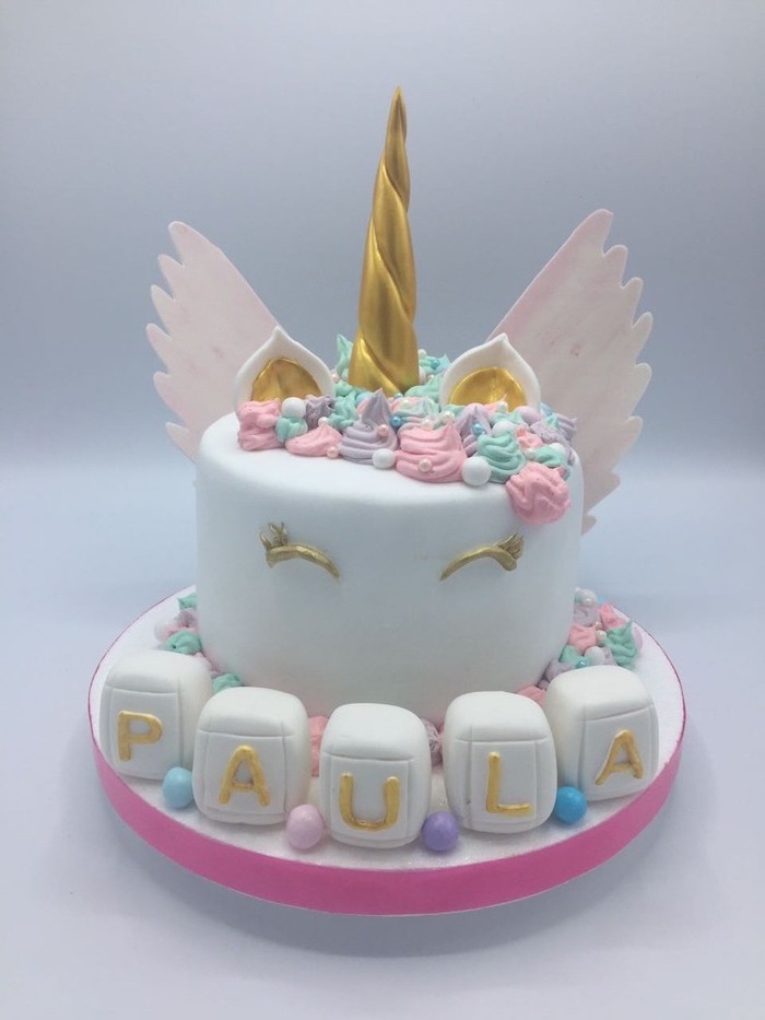 Unicorn Glitter Cake Wings Horn Ears Gold Topper Birthday Party Cupcake |  eBay