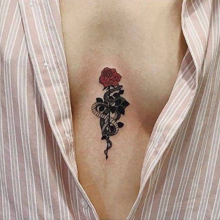 1001 Ideas For Beautiful Chest Tattoos For Women