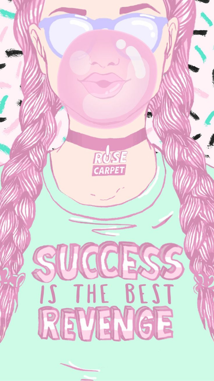success is the best revenge shirt, drawing of a girl, iphone backgrounds, rose coloured braids