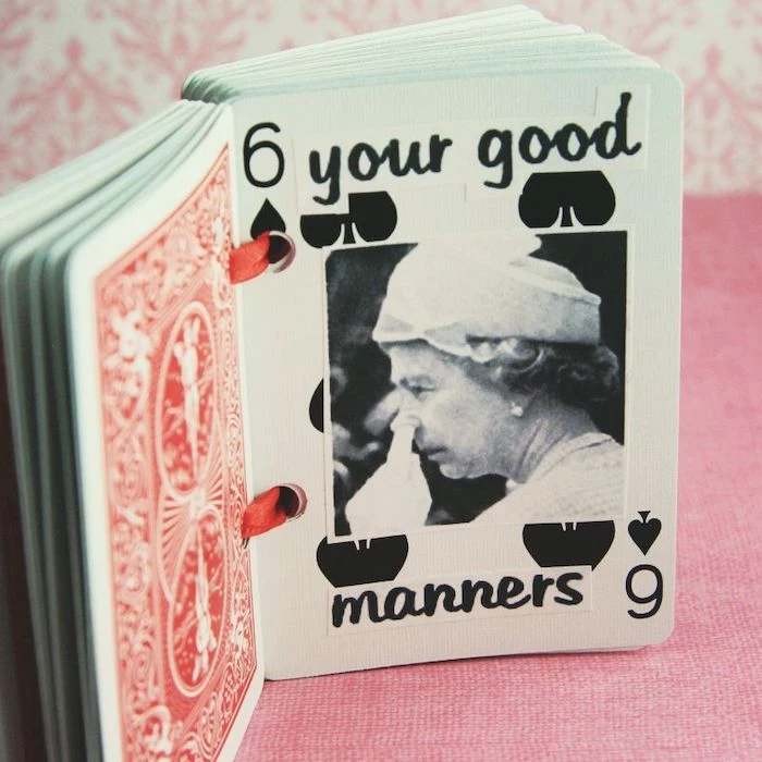 deck of cards, your good manners, six of spades, special messages, romantic gift ideas for boyfriend
