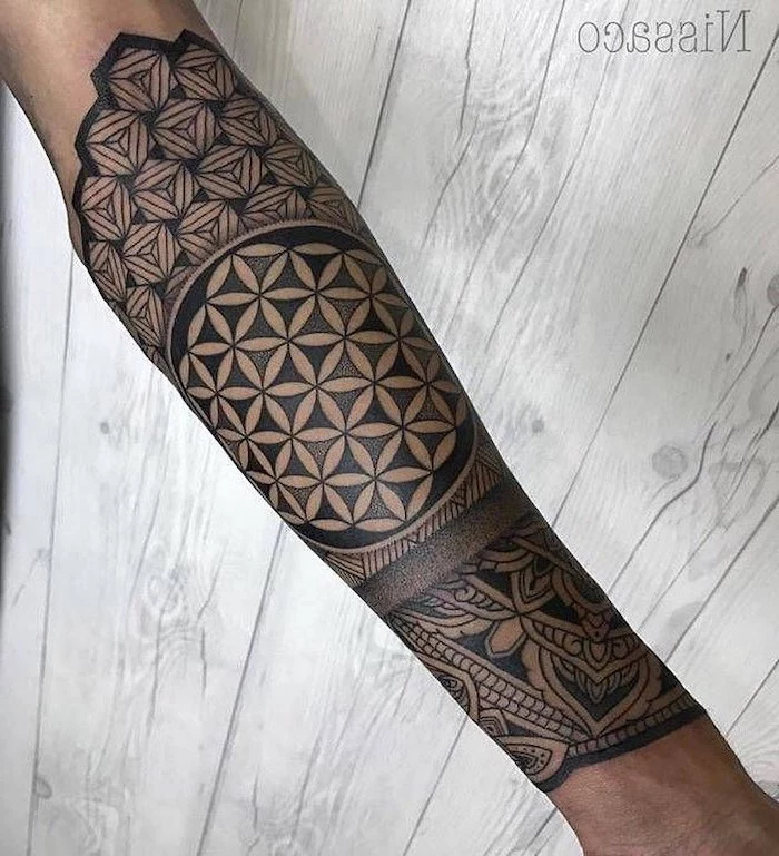 wooden background, black and white, forearm tattoo, wrist tattoos for men