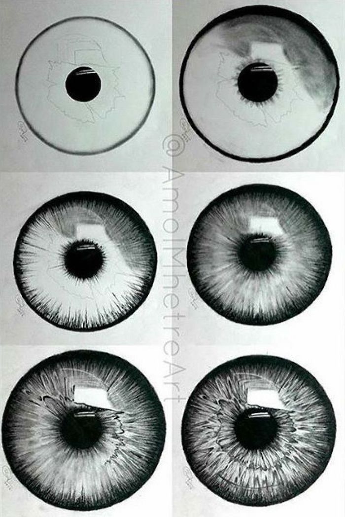 black and white, pencil sketch, how to draw an eye, easy drawings step by step, diy tutorial
