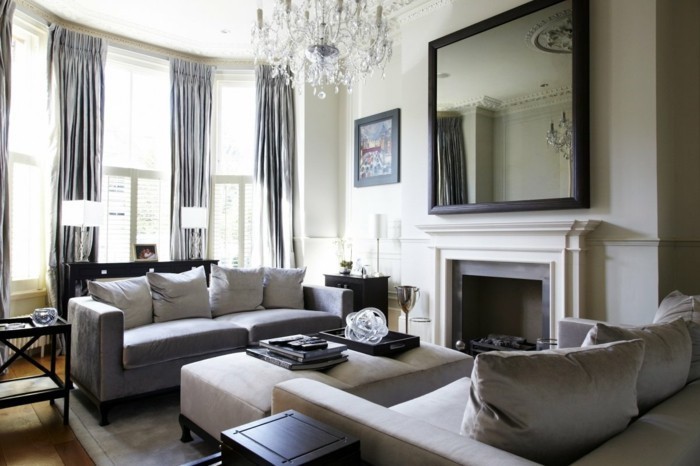 1001 + ideas for a chic gray and white living room