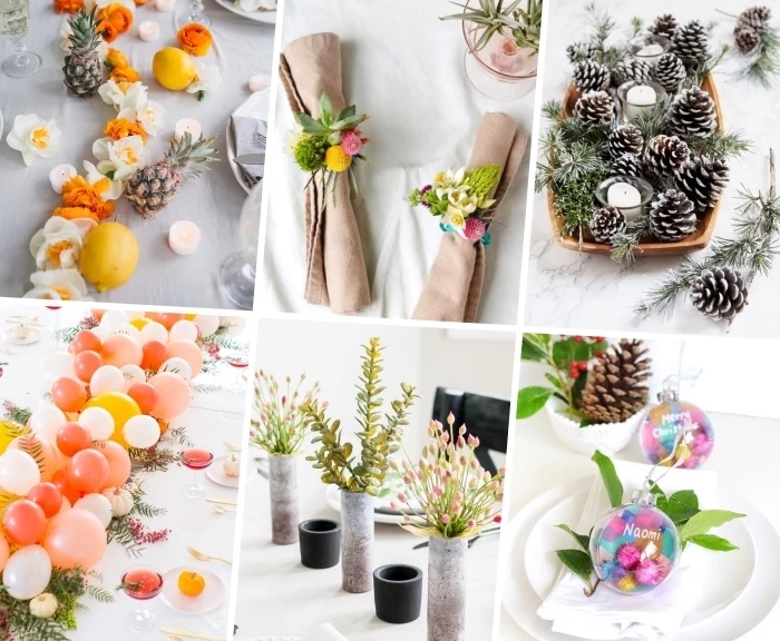 photo collage, side by side photos, table decorations, dining table decor, step by step, diy tutorials