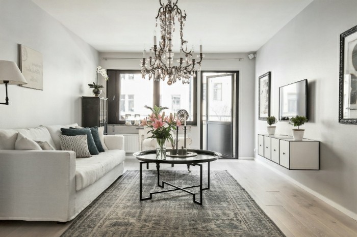1001 + ideas for a chic gray and white living room