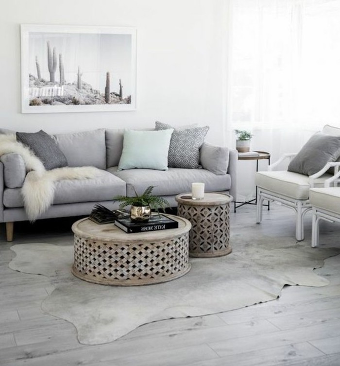 1001 + ideas for a chic gray and white living room