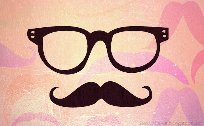 black sunglasses, black moustache, love quotes tumblr, orange background