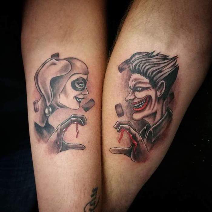 Joker And Harley Quinn Couple Tattoos