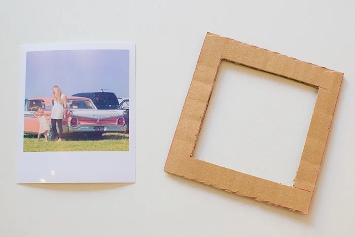 carton photo frame, polaroid photo, activities for 4 year olds, step by step, diy tutorial