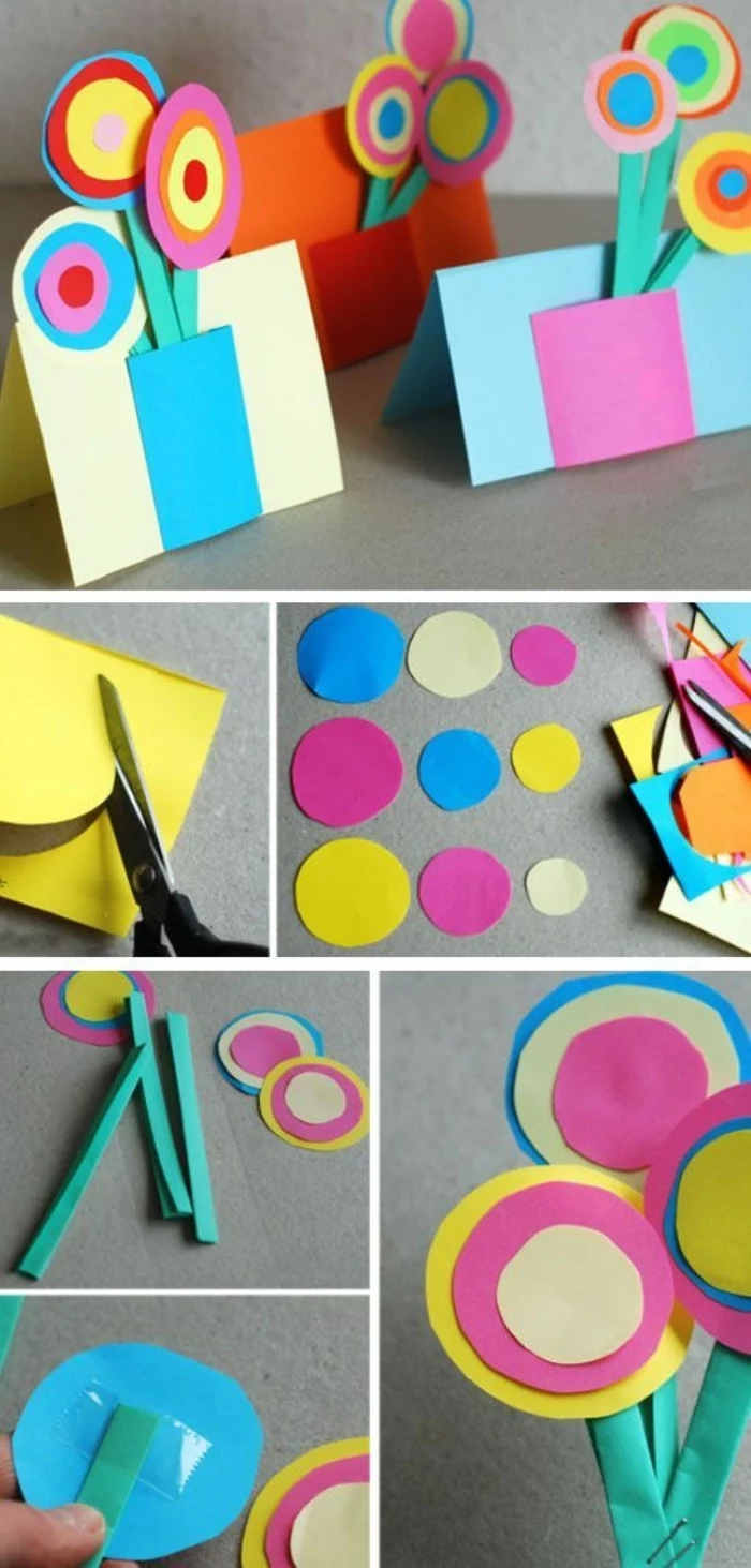 side by side, diy tutorial, literacy activities for preschoolers, greeting cards, with colourful flowers
