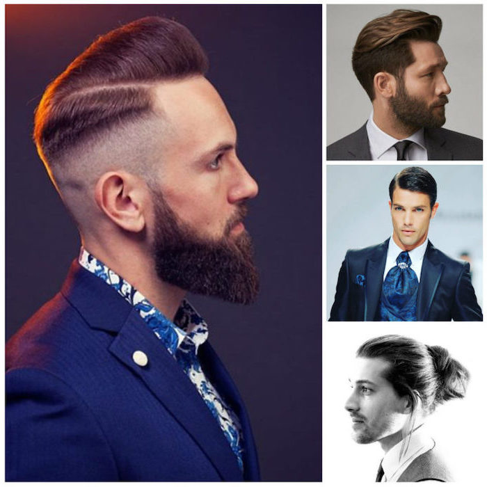 side by side photos, best hairstyle for men, different haircuts