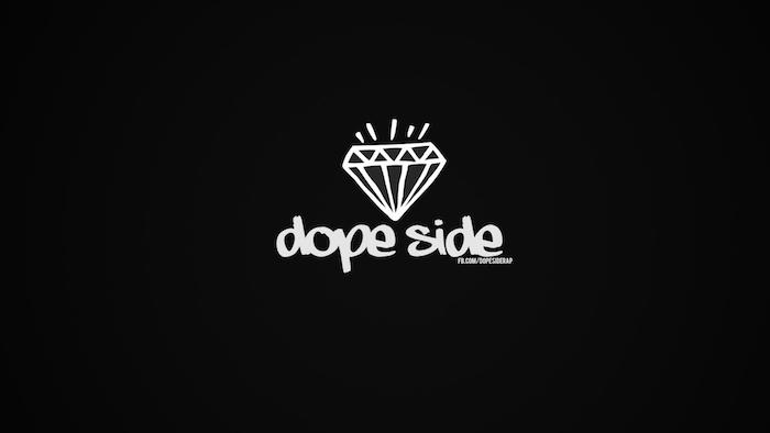 dope side, white diamond, black background, cute teen tumblr