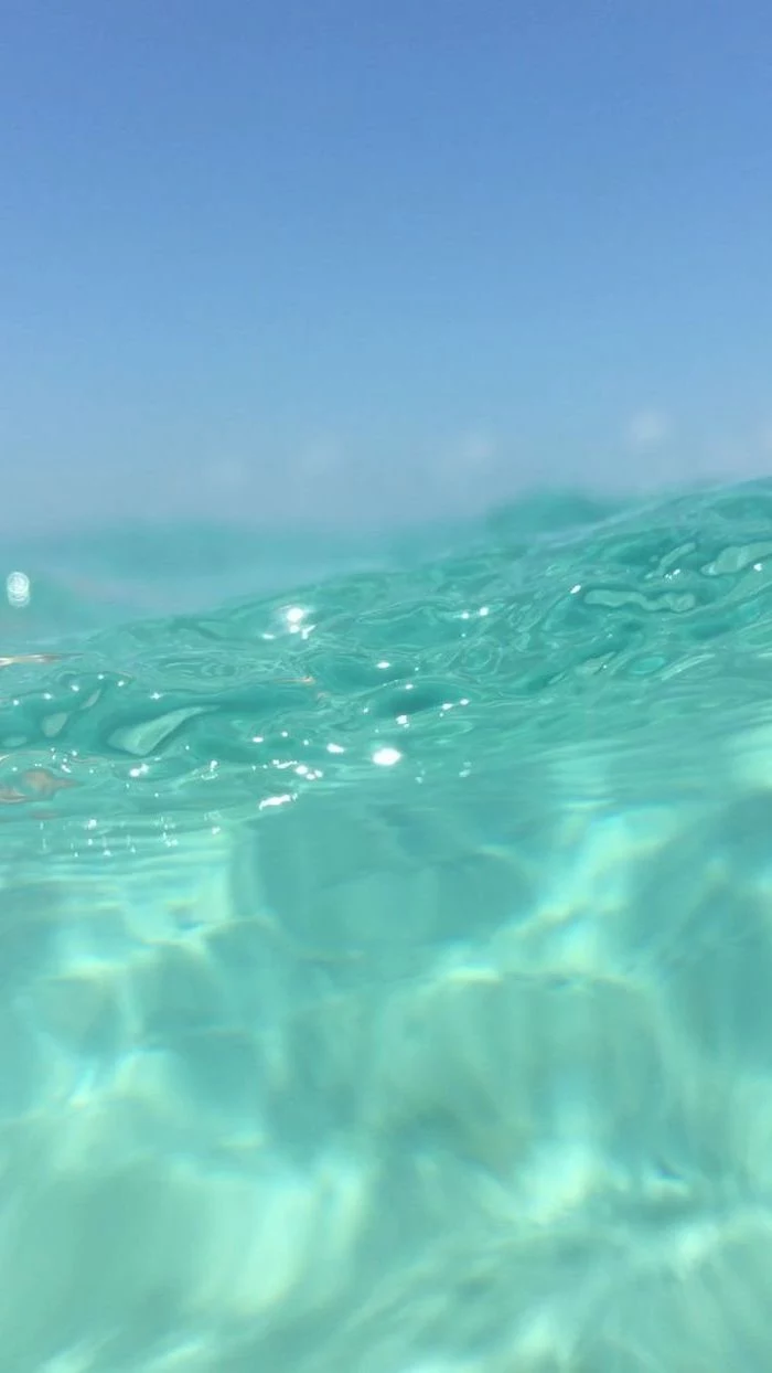 ocean waves, blue sky, cute phone backgrounds