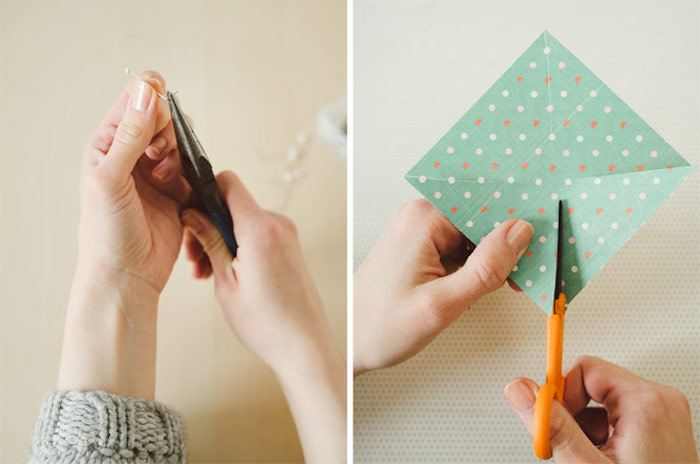 side by side photos, step by step, diy tutorial, colourful paper, cutting wire, fun indoor activities for kids