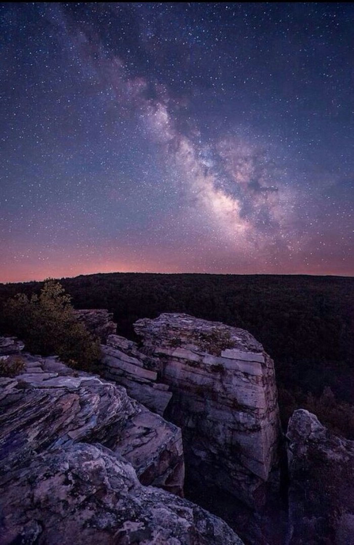 black on white tumblr, mountain landscape, starry sky