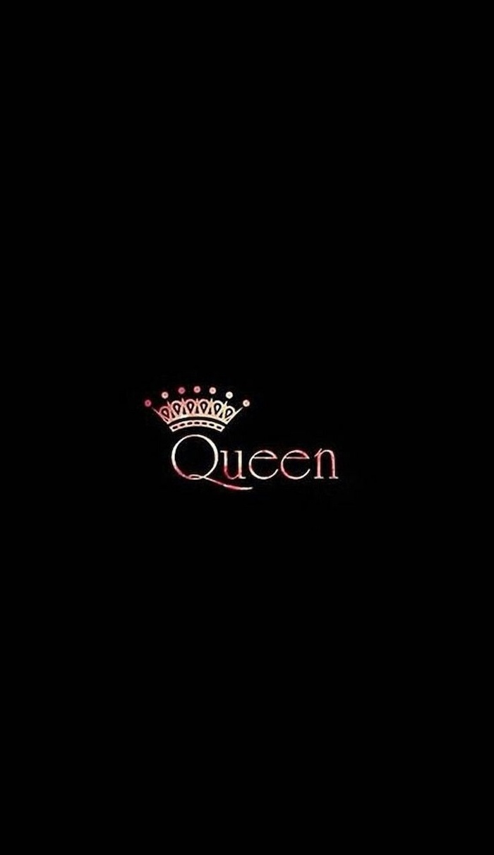 queen with a crown, on a black background, pretty iphone wallpaper