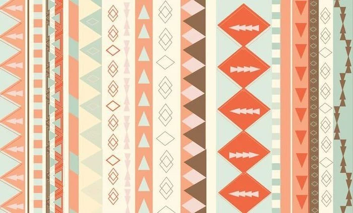 girl wallpapers for iphone, tribal shapes, colourful patterns