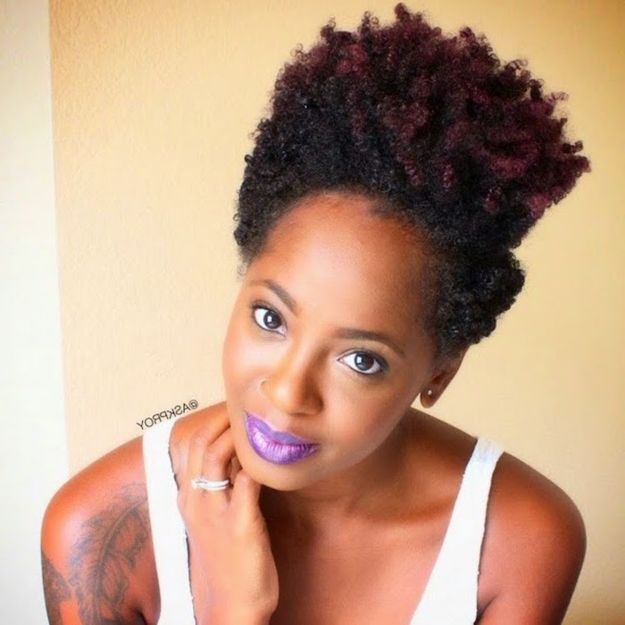 short black hair, black and burgundy red, ombre effect, pictures of short haircuts, purple lipstick