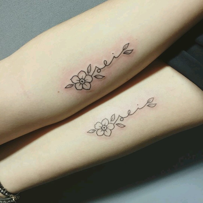 Tattoo uploaded by Love Is Pain  Matching friends tattoo floral flower  matching friendstattoo  Tattoodo