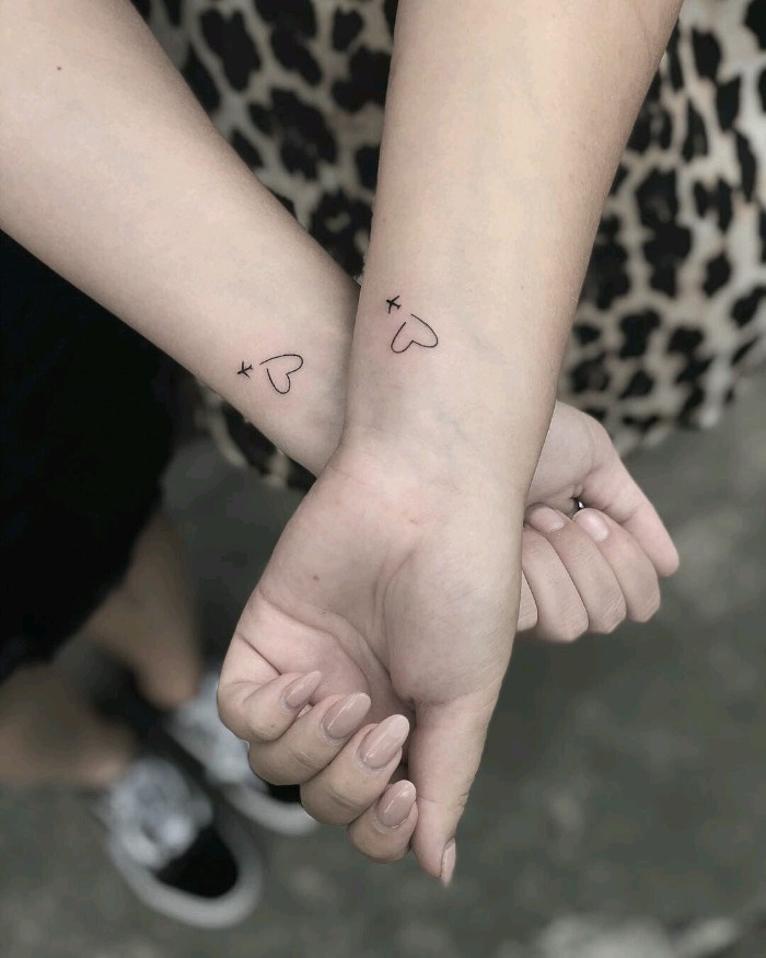 79 Hearty Matching Best Friend Tattoos with Meanings