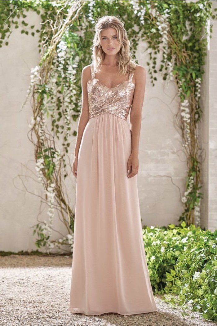 rose gold sequin bridesmaid dresses with sleeves