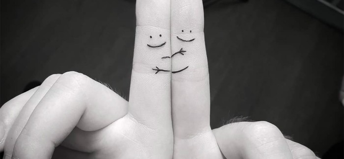 تويتر  jayu tattooz على تويتر Keep smiling and spread love   Tag a  friend who always makes you smile  smile tattoo fingertattoo  alwayssmile viralpost viraltweet coupletattoo couplegoals tinytattoo  minimal 