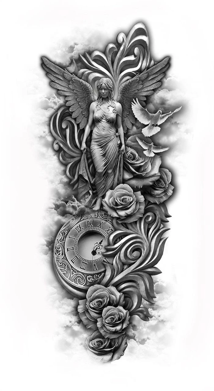 religious sleeve tattoo drawings