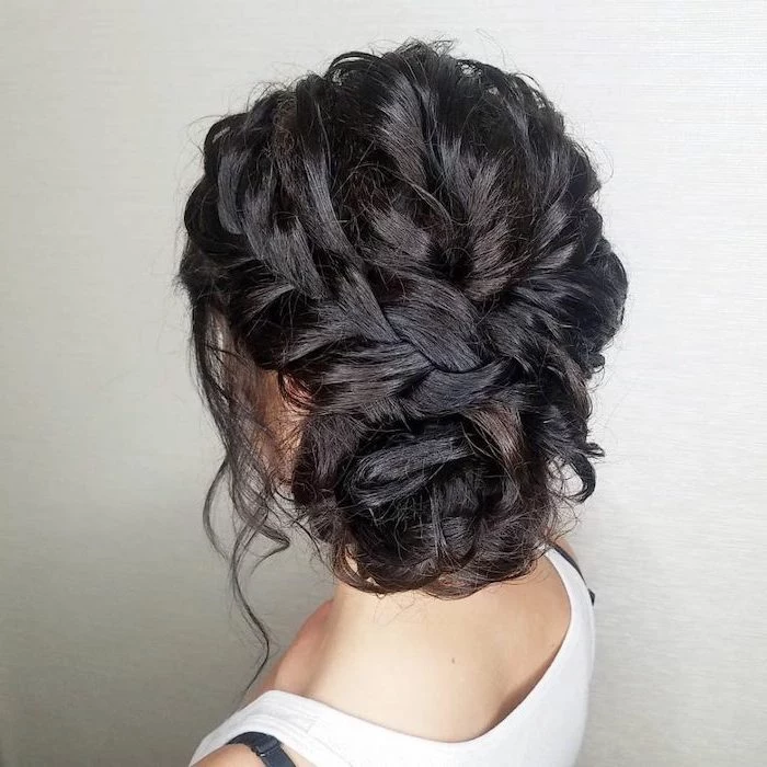 black hair, braided updo, braided hairstyles for black women, white background