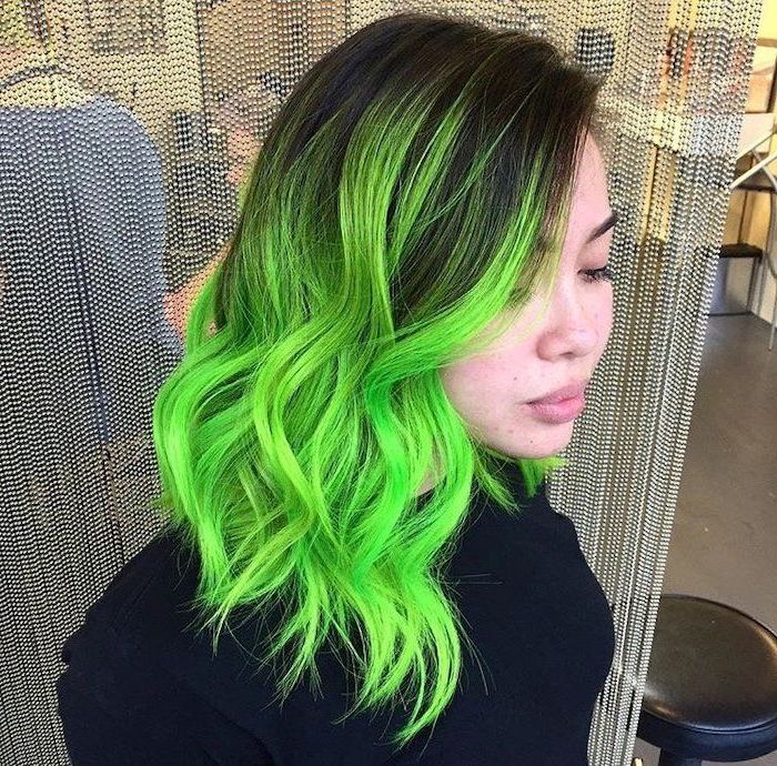 light green ombre hair