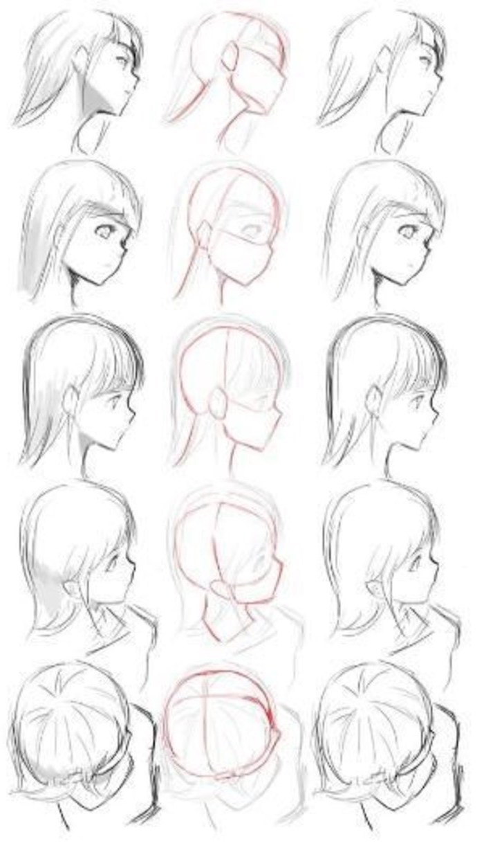 How to draw anime - step by step tutorials and pictures - archziner.com