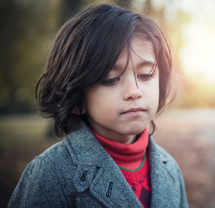 little boys with black hair