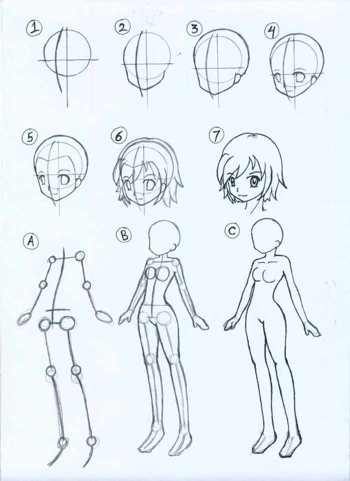 How to draw anime - step by step tutorials and pictures 