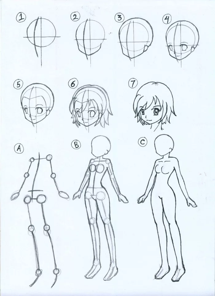 Anime Drawings Tutorials - How to draw Anime step by step