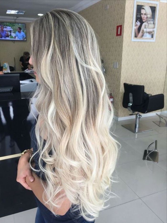 blonde to white ombre hair