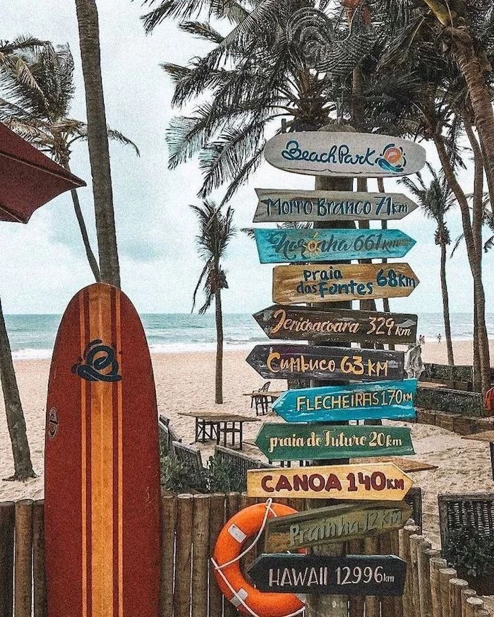 wooden signs, wooden tables and chairs, cute computer backgrounds, surf board, leaning on a wooden fence