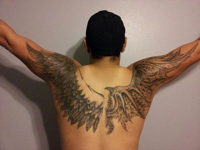 1001 + ideas for a beautiful and meaningful angel wings tattoo