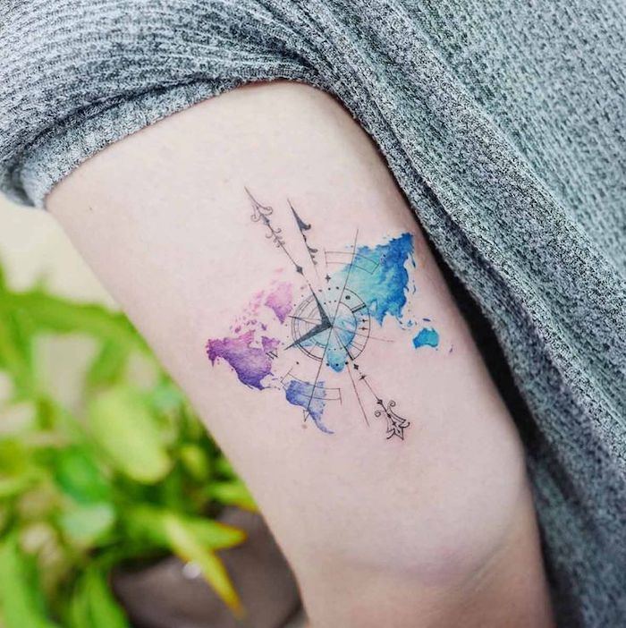 101 Amazing World Map Tattoo Designs You Need To See 